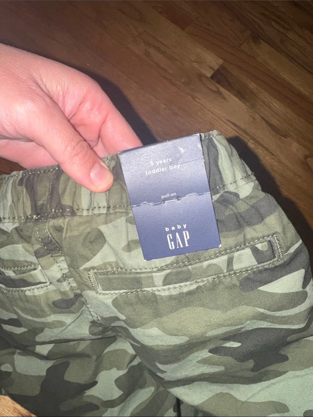 GAP Boys Camo Pull-On Pants - Green & Dark Green fully lined. NWT Sz 5
